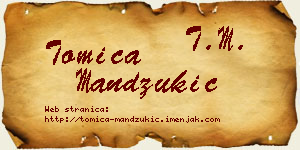 Tomica Mandžukić vizit kartica